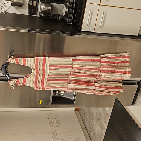 💕FAHERTY💕 Lanai Dress ~ 100% Organic Cotton Sol Stripe XL NWT - Picture 9 of 16